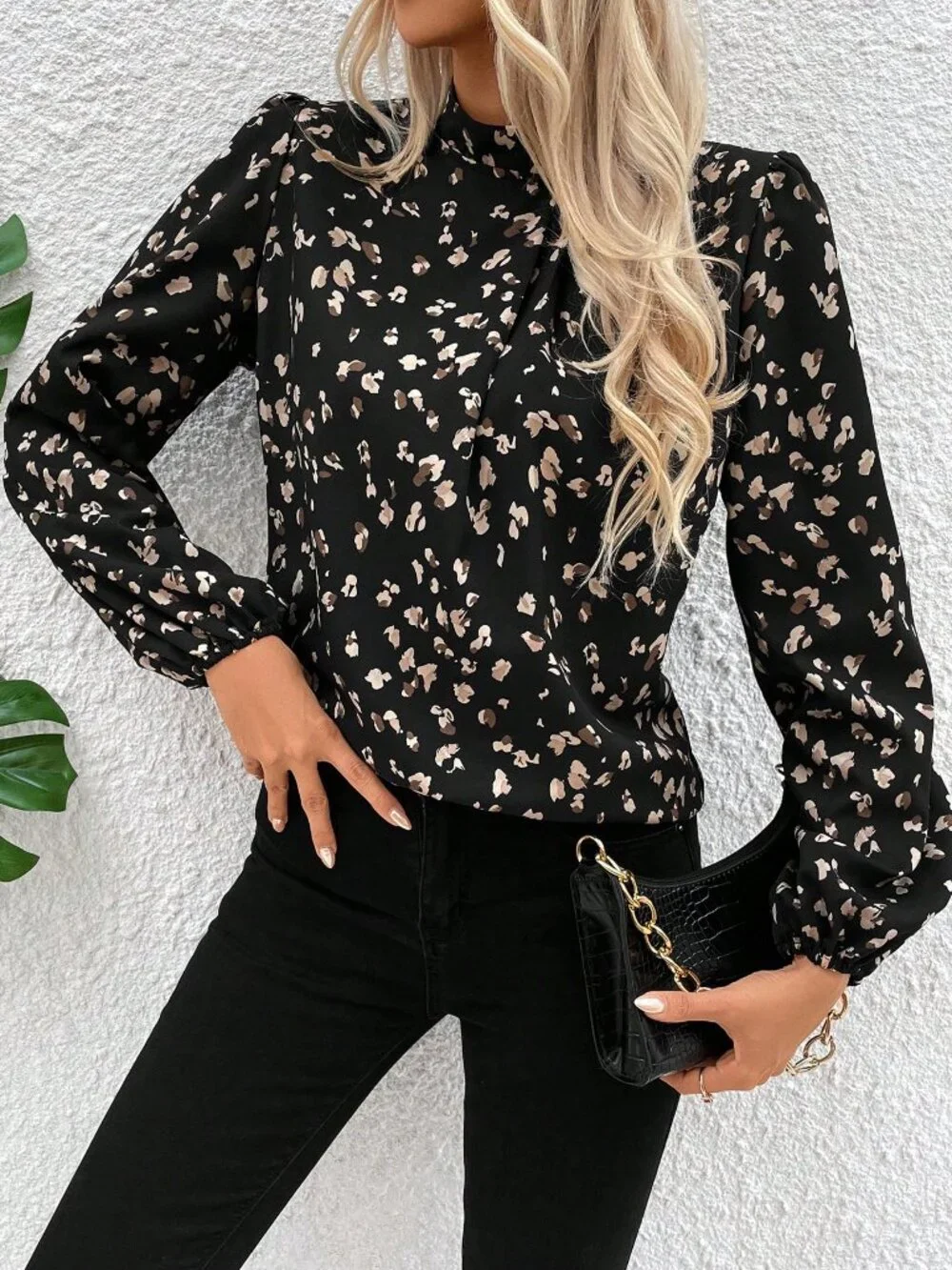 Black Casual Women's Long Sleeve Shirt